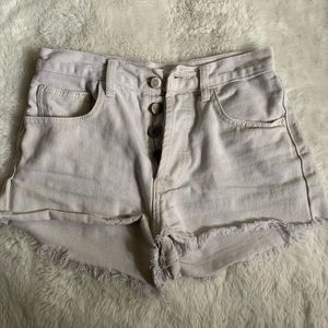 Brandy Melville White Denim Shorts